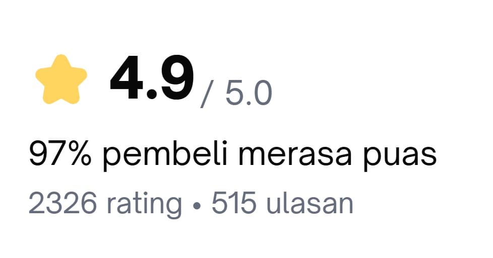Tokopedia Rating